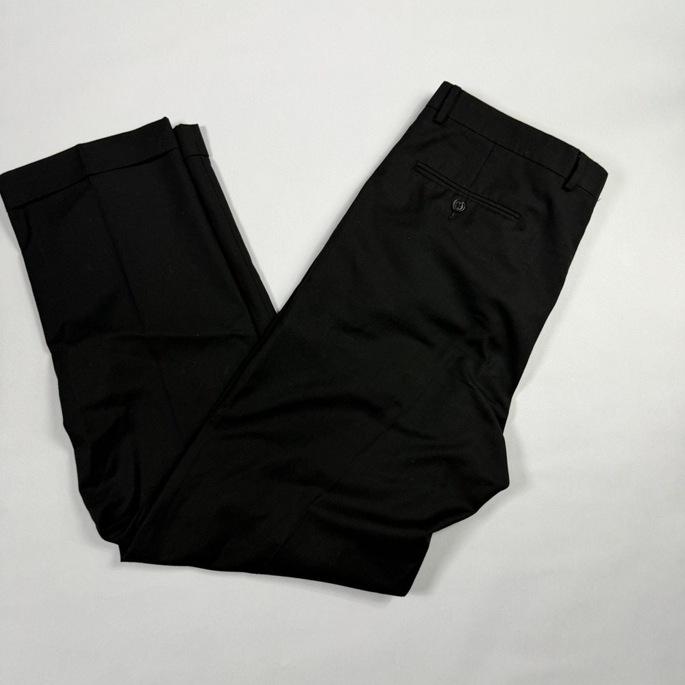 Ralph Lauren Mens Black Pleated Dress Pants Trousers 34x31